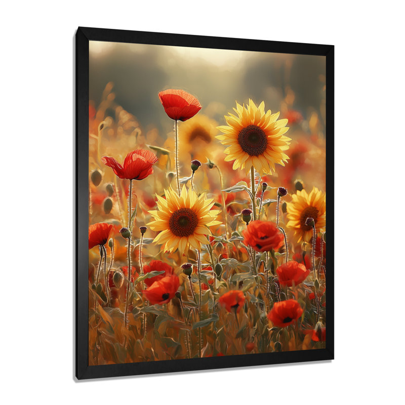 Gorgias - décoration murale florale, H 32 po x l 16 po, Reproduction encadrée d'une seule photo, Noir, noir, noir, noir
