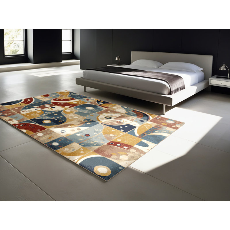 Tapis rétro Vibe, Rond 3 pi