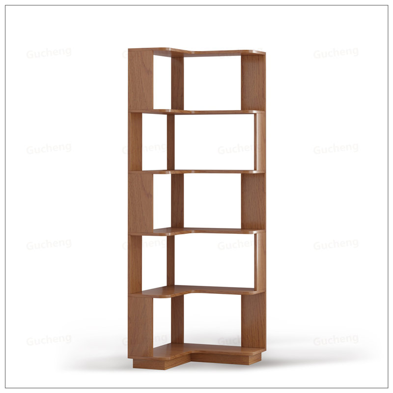 6 Tier Freestanding L-Shaped Corner Bookshelf For Living Room And Bedroom, Wooden Organizer With Anti-Drop Panels And Anti-Tipping Device, Open Storage Rack For Home Office