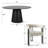 7-Piece 60" W Round Dining Set with Velvet Chairs-113651706