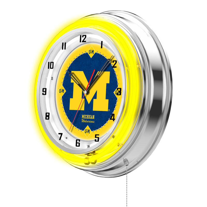 Horloge murale 19 po NCAA, Wolverines du Michigan