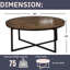 Table basse ronde en bois d'acacia massif Kersh