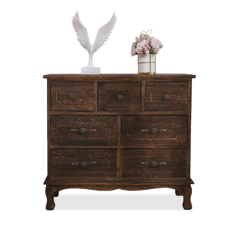 Armoire d'appoint en bois manufacturé brun foncé