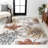 Jasire Modern Botanical Flower Orange/Blue/Cream Rug-69807992