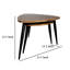 Ensemble de 2 tables gigognes Clovia, bois massif brun triangulaire, métal noir