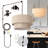 17.7" Modern 2-Tier Beige Plug-in Pendant Light