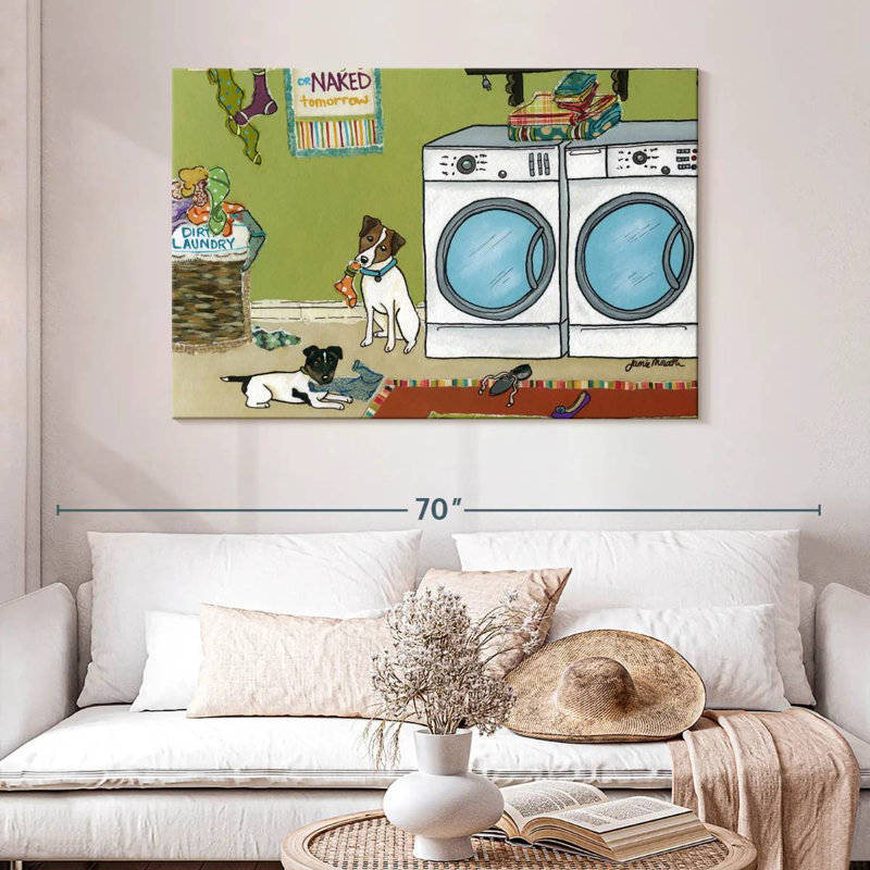 Brampt Jack Russell Trouble, 32" H x 48" W