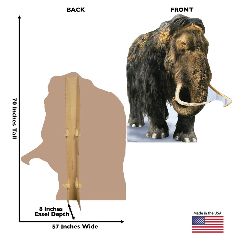 Life-Size Woolly Mammoth Cardboard Cutout Standee