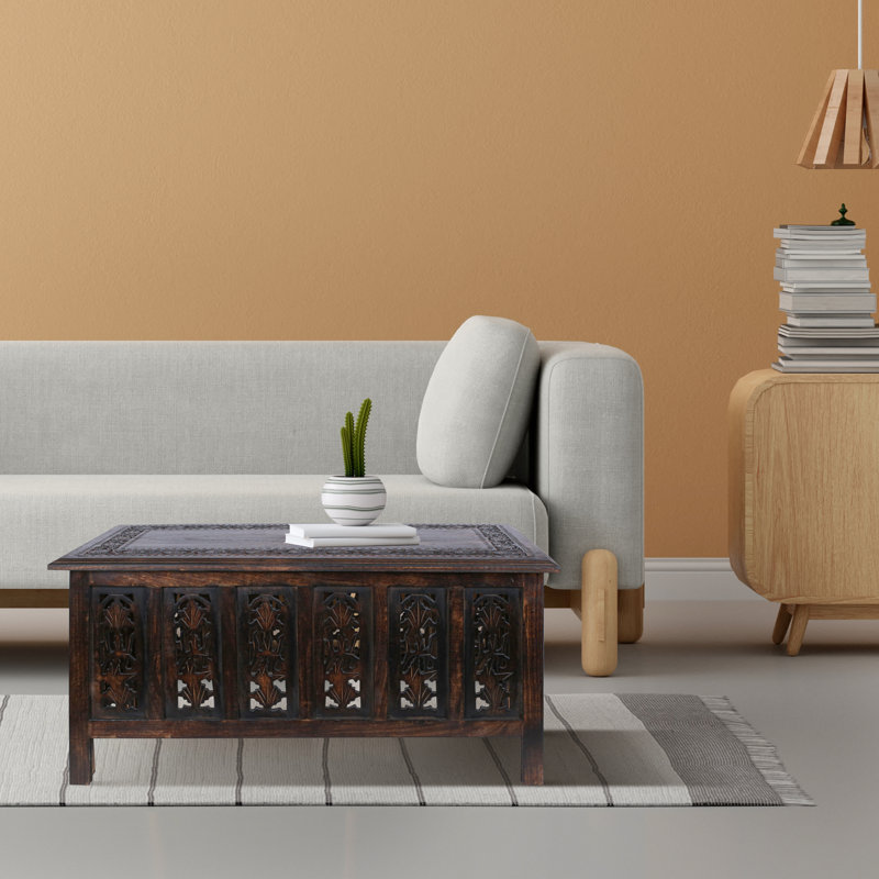 Haymarket Solid Wood End Table, Dark Brown