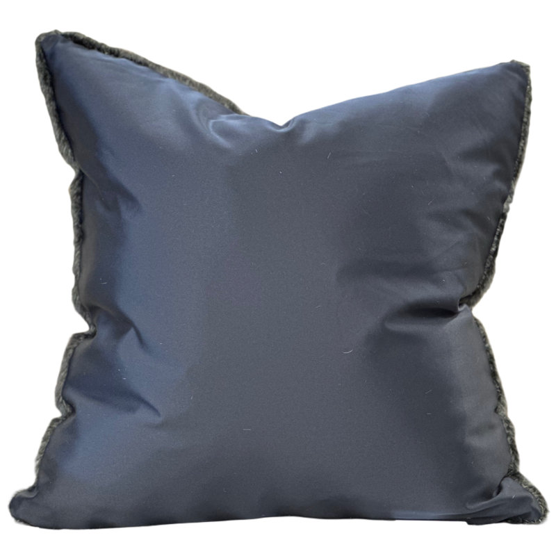 Soft Luxury Faux Mink Pillow - Minko 13  Stripe, Black