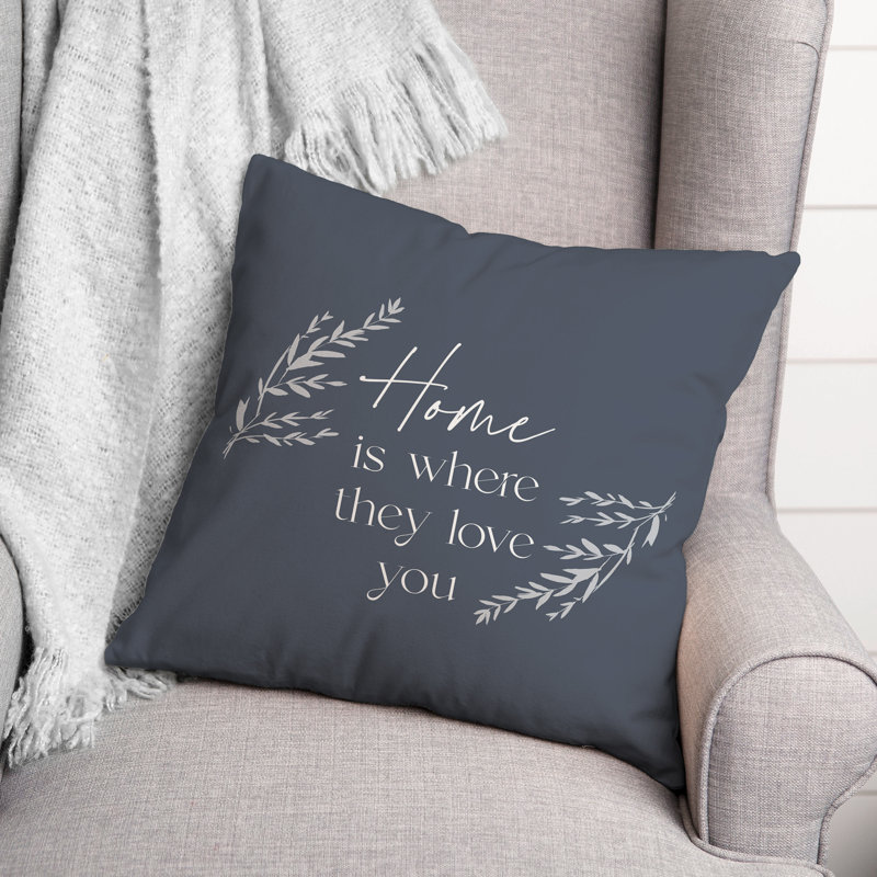 Coussin décoratif intérieur / extérieur en polyester , H 18 po x l 18 po, Ardoise