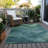 Machine Washable Indoor/Outdoor Cinead ACN1700 Teal Rug-104611321