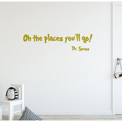 Décalcomanie murale oh the places you go seuss