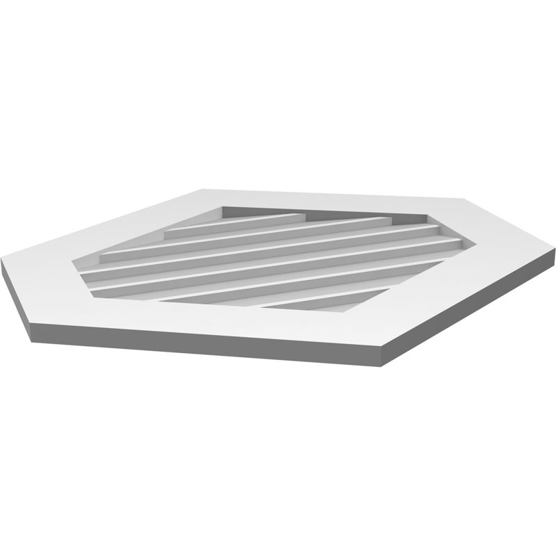 Ventilé vertical à pignon vertical 7/12 po, H 1 po x l 28 po x L 26 po