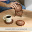 Ensemble de sous-verres en bois avec support – Sous-verres artisanaux pour protéger votre table – Design pentagonal haut de gamme