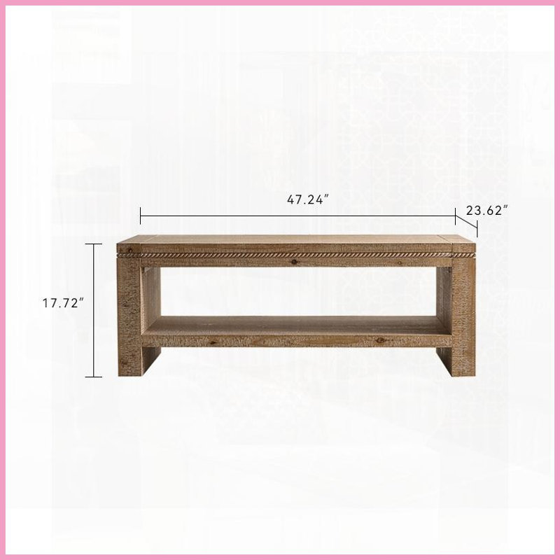 Table basse en bois massif à 2 niveaux pour le salon, facile à assembler et amp; Propre