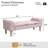 Button-Tufted End Of Bed Bench,Large Upholstered Ottoman,Foot Rest With Legs,Footstool With Rolled Arms,Upholstered Fabric Bench,Indoor Bench For Bedroom,Living Room,Entryway,Pink-308423971-308423972