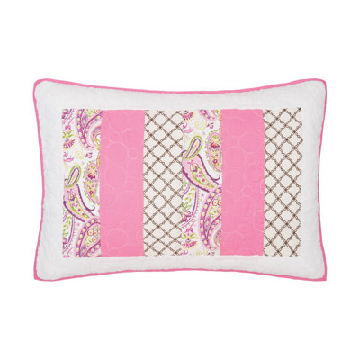 Kendall Pink Green Contemporary Cotton Standard Sham