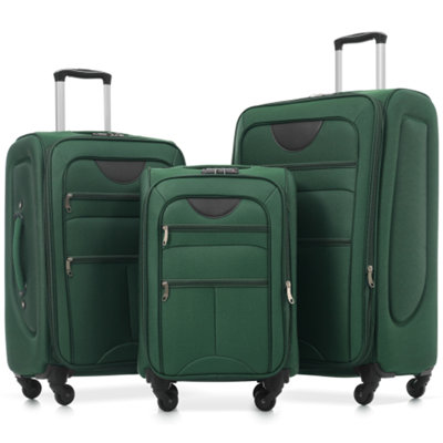 Softside Luggage Expandable 3 Piece Set Suitcase Upright Spinner Softshell Lightweight Luggage Travel Set-22/26/30 inches