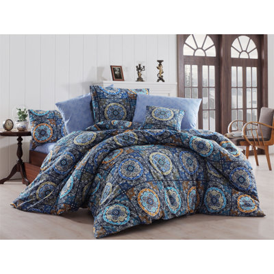 Cotton Damask Duvet Cover Set