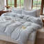 Ensemble de housse de couette rayé 100% coton délavé DONEUS-120141896-118101062
