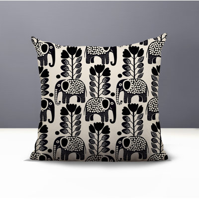 Vance Elephant Reversible Indoor/Outdoor Square Pillow