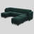 U Shaped Modular Sectional Sectional Sofa With Chaise & Ottoman