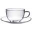 Glass Cappuccino Cup and Saucer