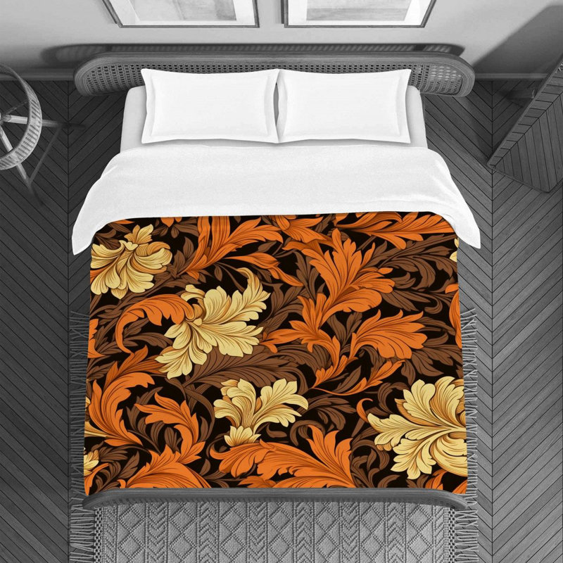 Polyester Floral Duvet Cover, Twin Duvet Cover