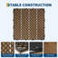 Carreaux de terrasse en bois d'acacia, 12 po x 12 po, emboîtables-122457848-122457847