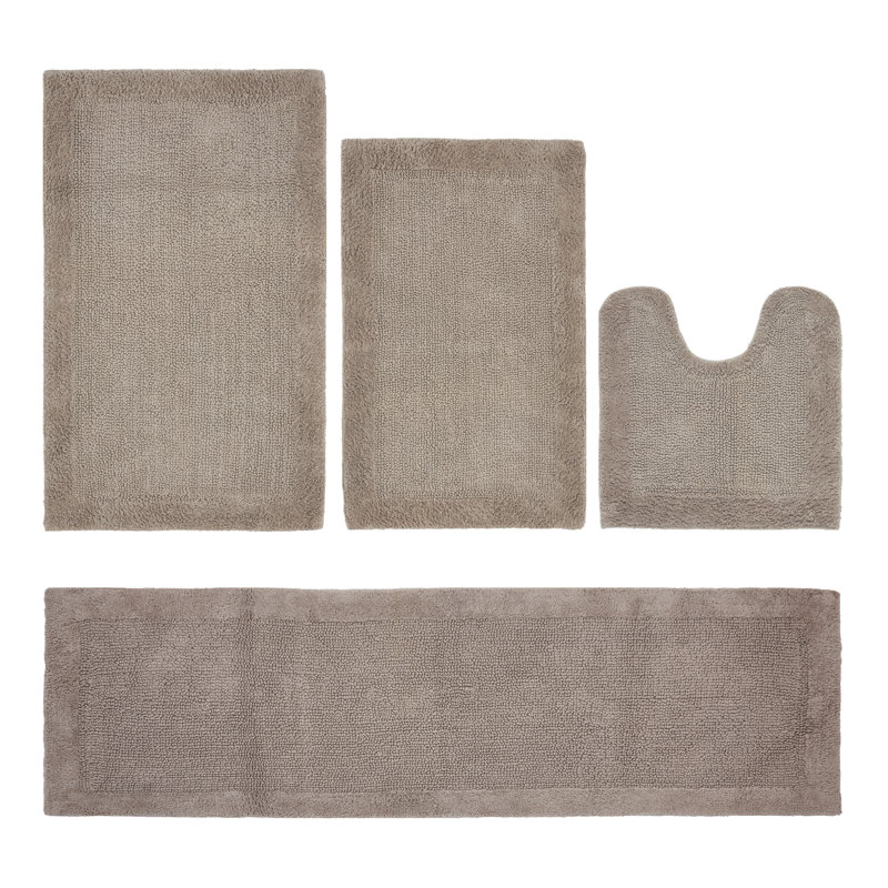Ensemble de tapis pour salle de bain 4 pièces Edge, 4 pièces (20 po x 20 po | 21 po x 34 po | 24 po x, Beige