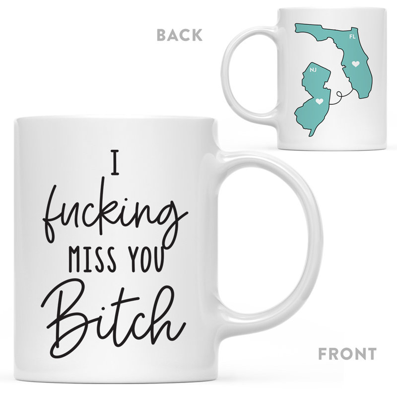 Ceramic Coffee Mug, Florida And New Jersey