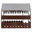 Lit double pleine grandeur avec 3 tablettes de rangement et garde-corps-904033002-904033005