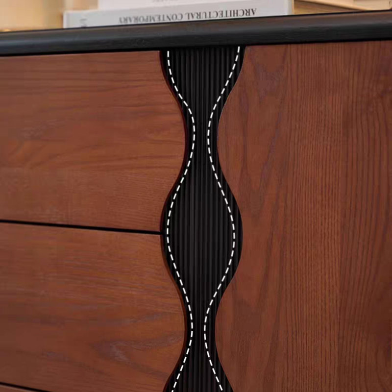 Large-Capacity Solid Wood Sideboard