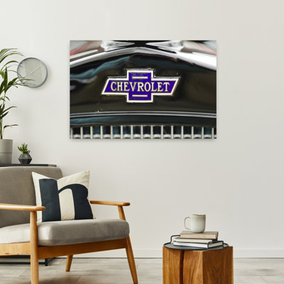 Close-up of the logo of Chevrolet's car Culver City Los Angeles County California USA 1 Piece Wrapped Canvas Wall Art