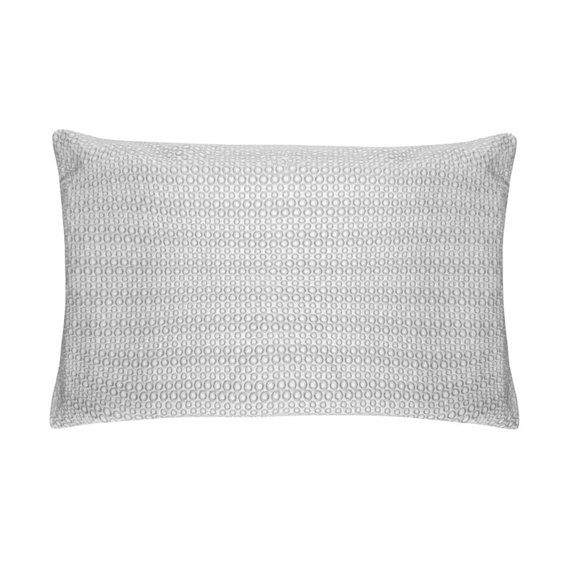 Windsor 100% Cotton Sateen Shams, white/ silver, Boudoir