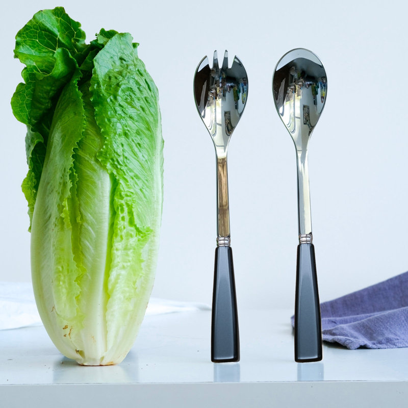 Icone Salad Servers, Garden Green