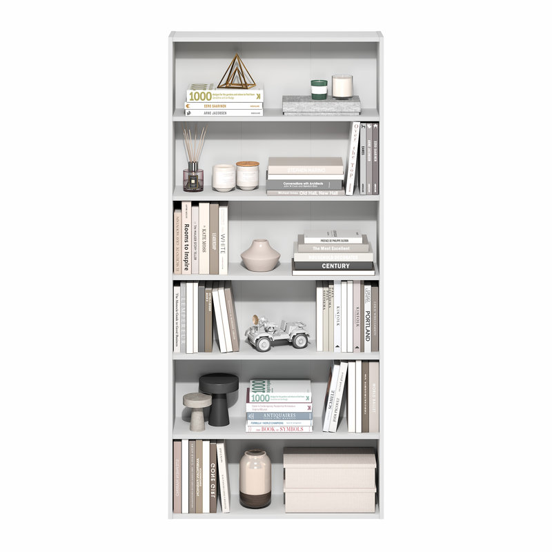 Bibliothèque Furinno Basic 6-Tier Open Shelf, Blanc