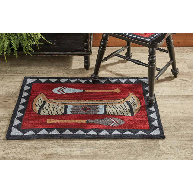 Tapis crocheté Millwood Pines