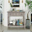 Console de style rétro classique avec trois tiroirs supérieurs et une tablette inférieure de style ouvert, table de couloir-494288988