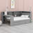 Upholstered Headboard Bed with Trundle, Storage Shelves, Desk & Charging Station-143348848
