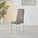 Tierra Modern Chrome Metal & Glass Round Dining Table Set with Quilted Faux Leather Chairs