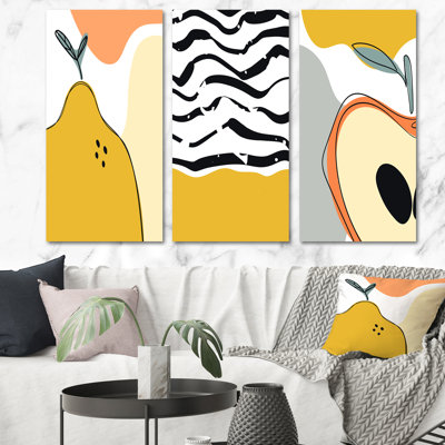 Ensemble de 3 pièces rétro géométriques abstraites en couleurs rétro VII - Mid-Century Modern Art