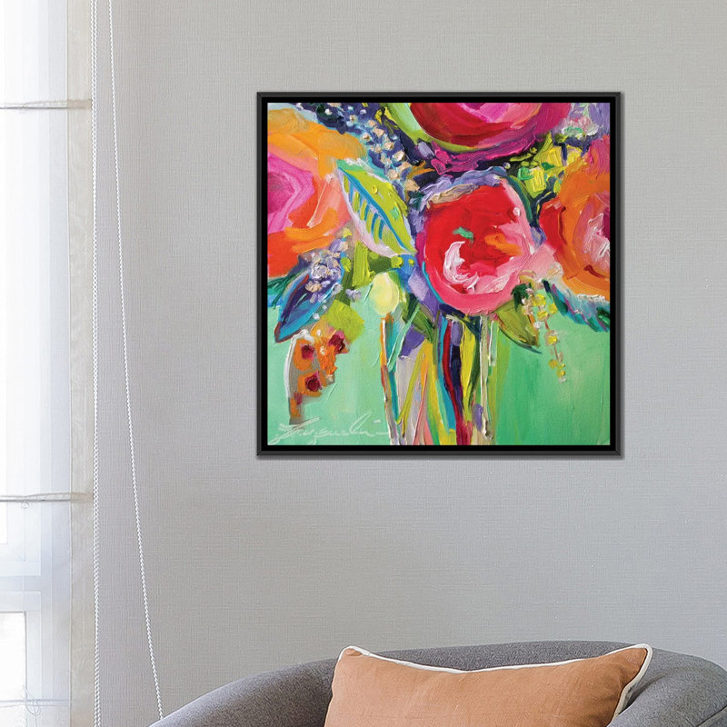 «Ode to Summer I», reproduction sur toile, H 18 po x l 18 po x P 1,5 po, Toile avec cadre noir