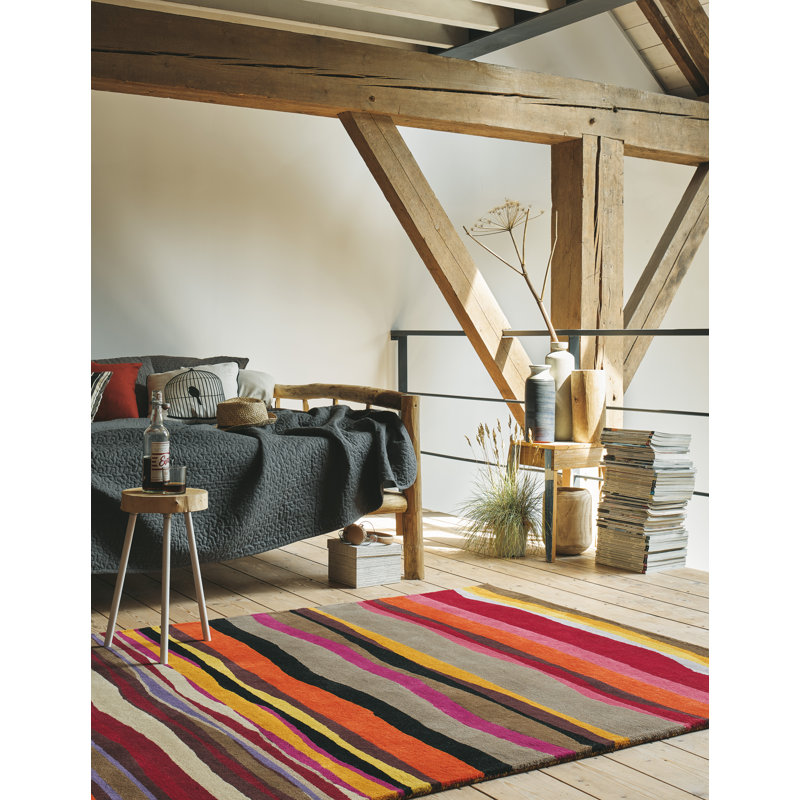 Estella Hand Tufted Wool Abstract Area Rug, Rectangle 4'7" x 6'7"