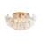 Frieda Modern 5-Light 20" Brushed Brass Clear Glass Flower Flush Mount-1426743167-1426743166