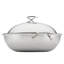 Circulon Clad Stainless Steel Wok and Hybrid SteelShield and Nonstick Technology, 14 Inch, Silver