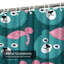Mignon rideau de douche avec 12 crochets Winter Animal Bear-1352713208
