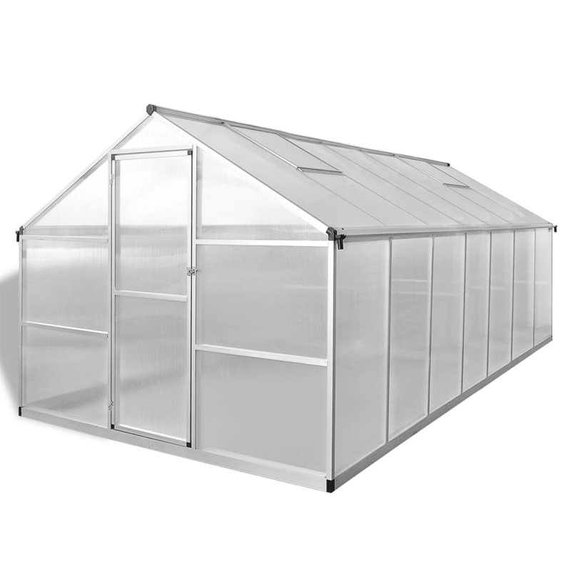 Spacek 165.7' W x 71.7' D Hobby Greenhouse, 76.9"H x 98.4" W x 165.7"D