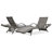 80'' Outdoor Wicker Chaise Lounge Chairs Set of 2, Patio Rattan Reclining Chair Pull-out Side Table Adjustable Backrest Ergonomic Wave Design Pool Sunbathing Recliners, Gray-2136783210